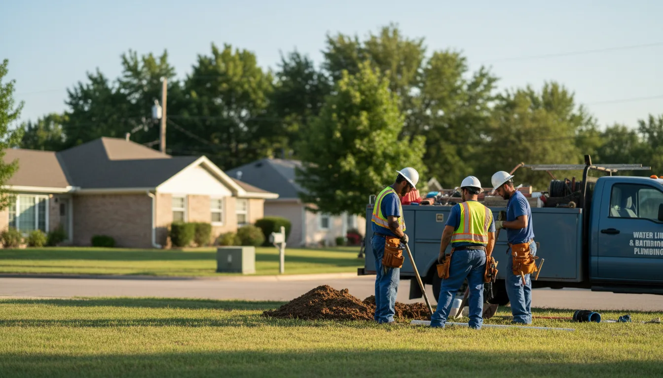 Residential water line and bathroom plumbing service in Jayess, MS